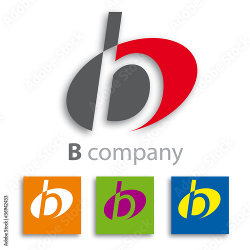 Oval Logo initial letter B # Vector