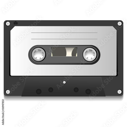 Audio cassette isolated on a white background