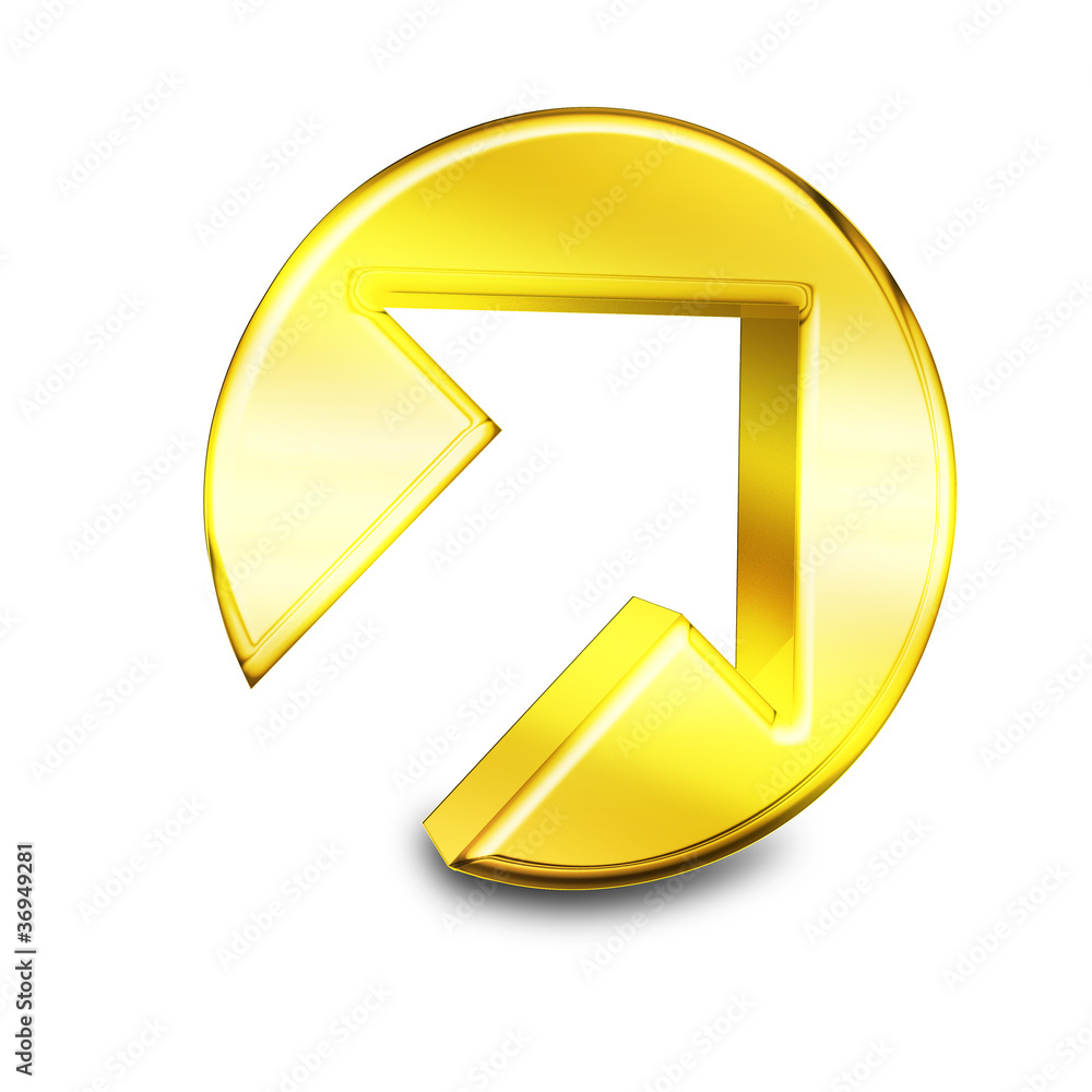 golden arrow 3D golden arrow 3D