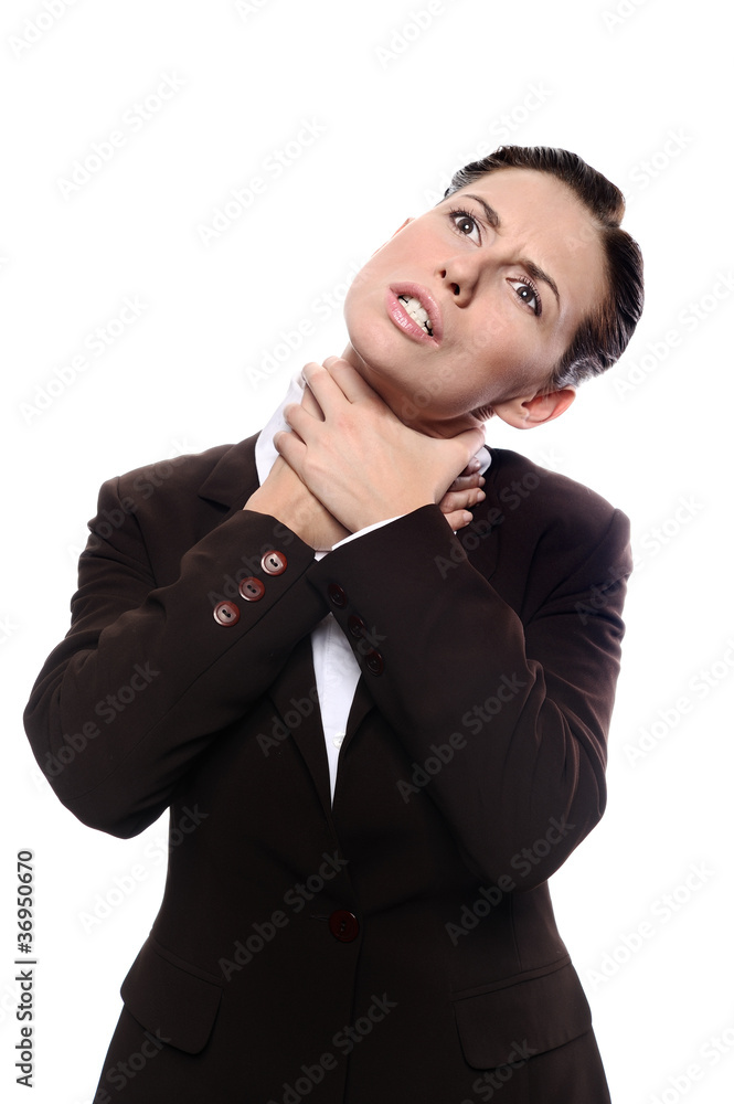 Woman strangles herself