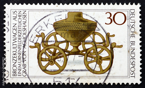 Postage stamp Germany 1976 Bronze Ritual Chariot