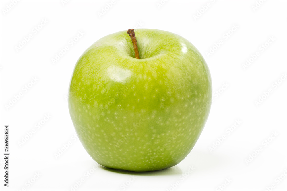 Green apple, isolated on white. Objects with Clipping Paths.