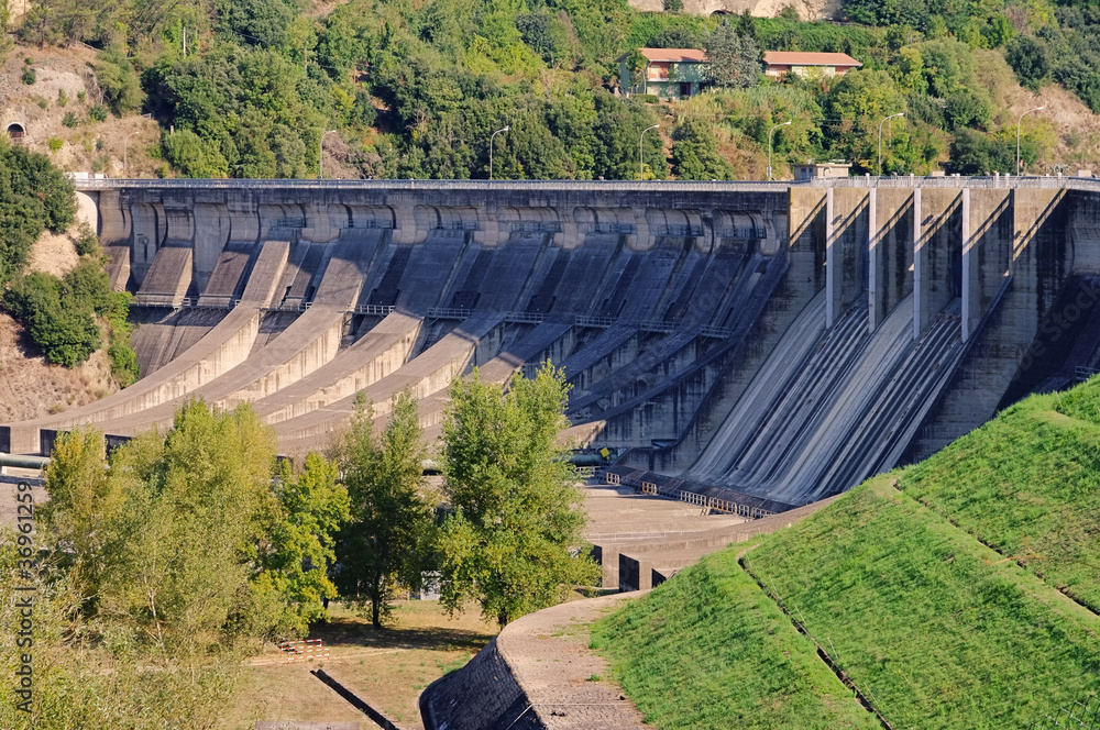 Staumauer - reservoir dam 01