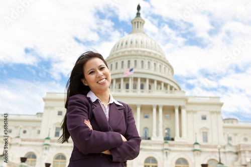 Asian business woman on Capitol Hill