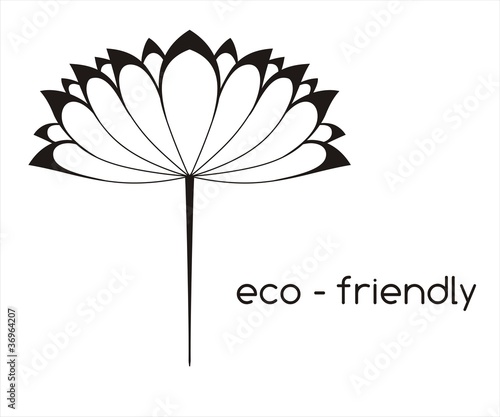 Fototapeta Naklejka Na Ścianę i Meble -  water lily , Eco friendly business logo design