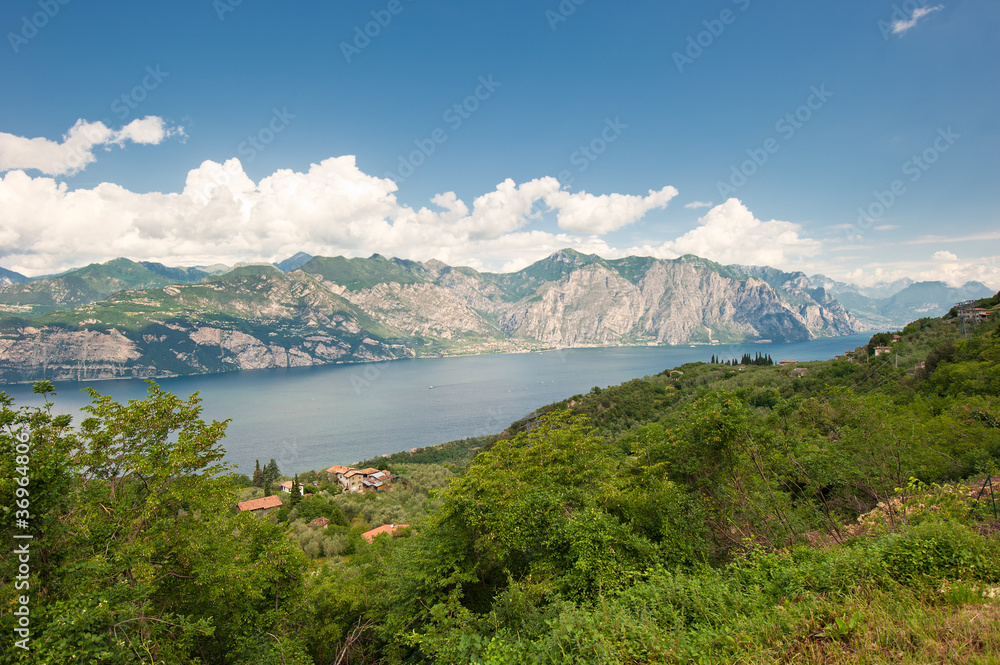 Panoramic view of Lake Garda, Italy
