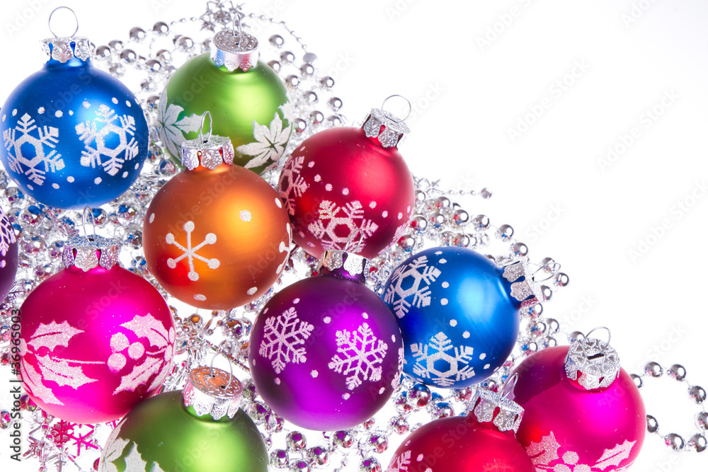 christmas balls with snowflake symbols christmas balls with snowflake symbols