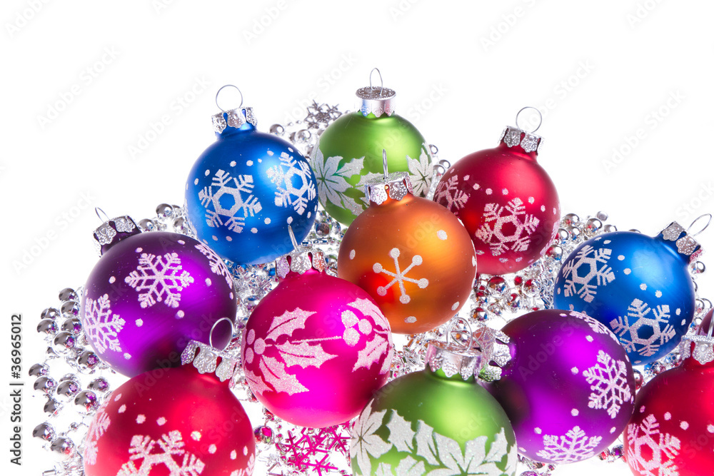 christmas balls with snowflake symbols christmas balls with snowflake symbols