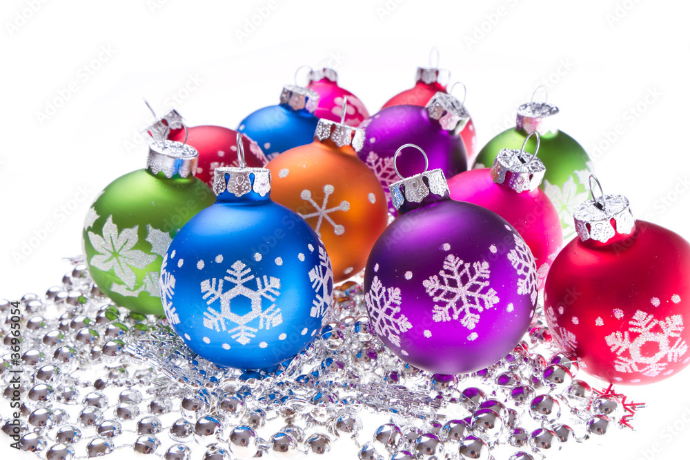 christmas balls with snowflake symbols christmas balls with snowflake symbols