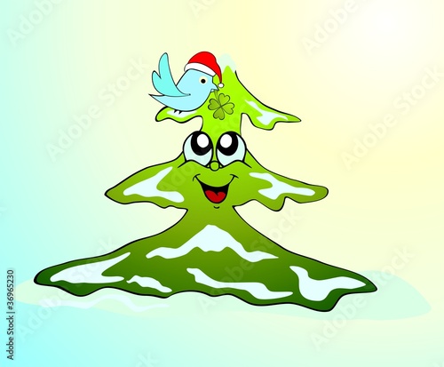 funny winter tree