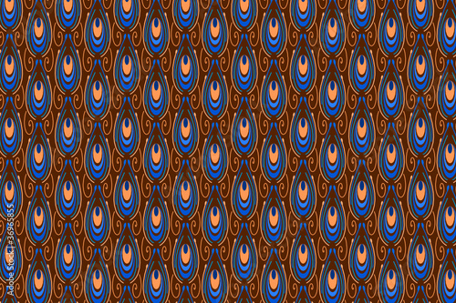 Muster blau braun