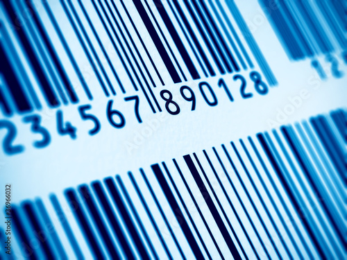 Macro view of barcode