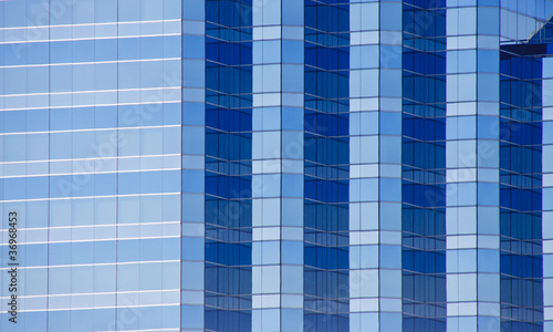 Angles of Blue Glass on Building