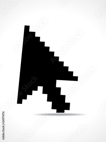abstract black pinted cursor
