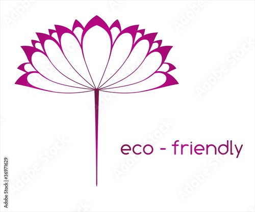 Fototapeta Naklejka Na Ścianę i Meble -  water lily , Eco friendly business logo design