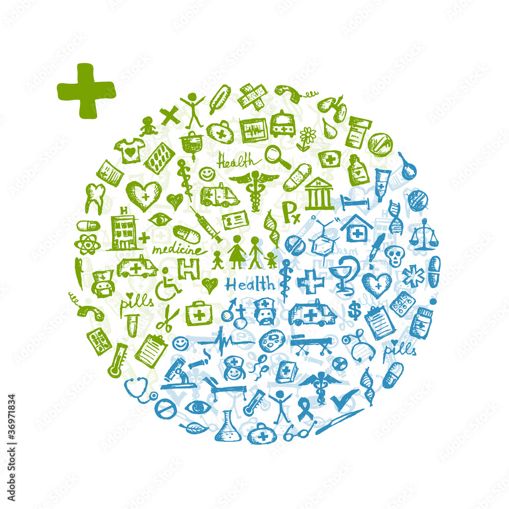 Frame with medical icons for your design Frame with medical icons for your design