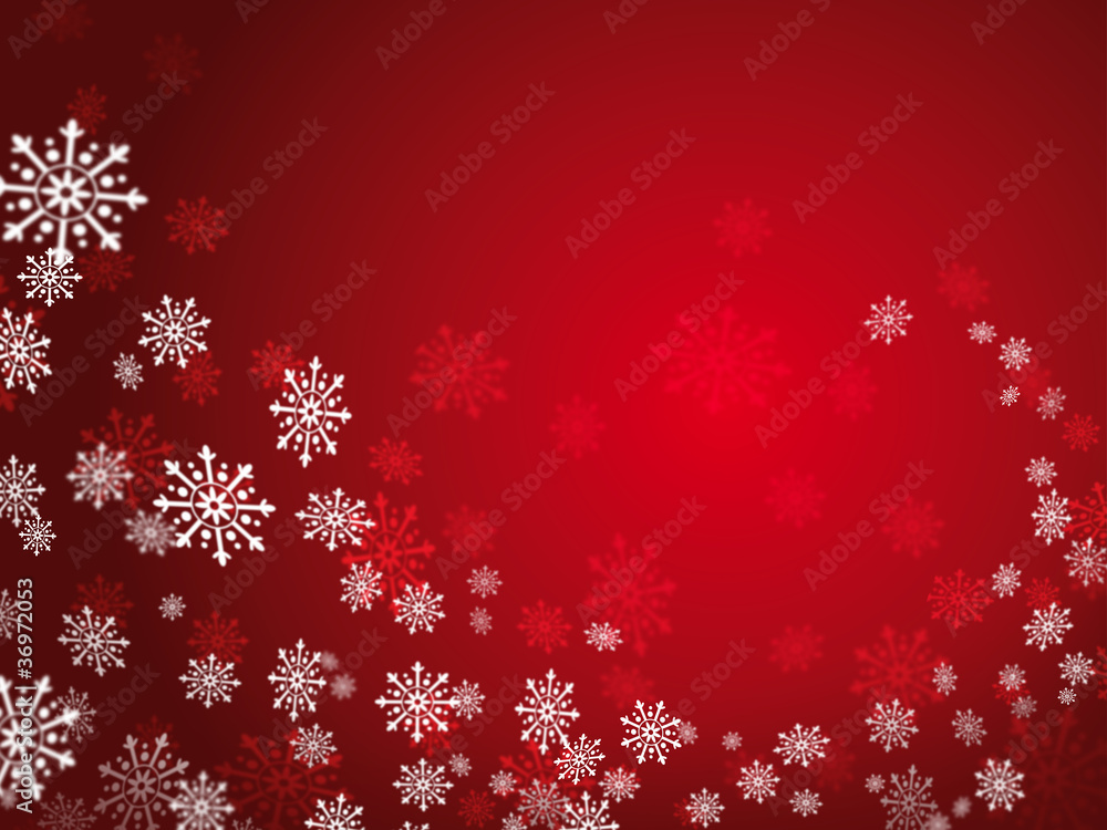 red background with snowflakes red background with snowflakes