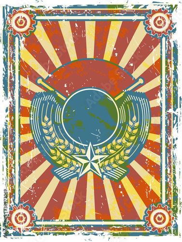Grunge propaganda poster
