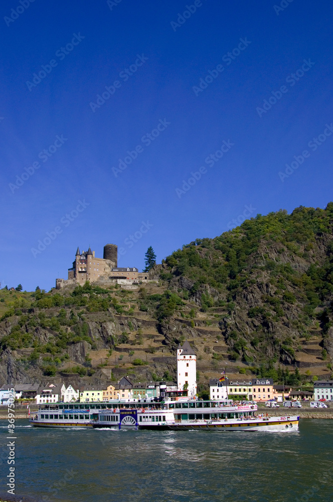 Naklejka premium Burg Katz - Loreley - Deutschland