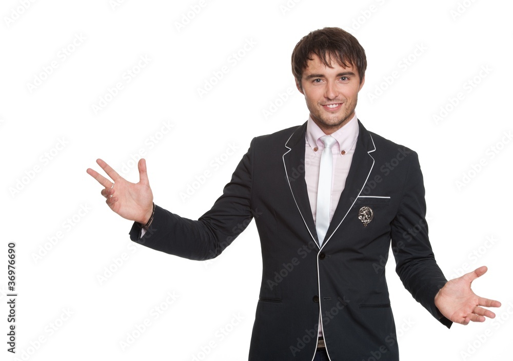 Handsome young man isolated on white. Handsome young man isolated on white.