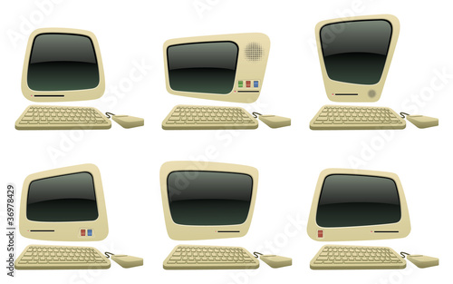 Retro Computer Icon Set