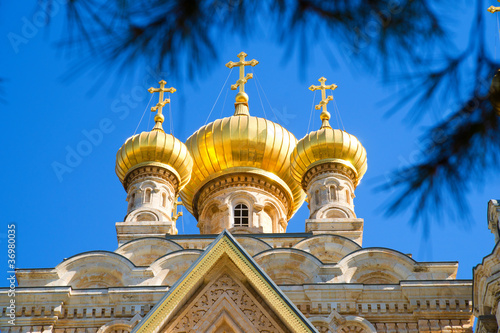 Cupola of Saint Maria Magdalena orthodox church in Jerusalem