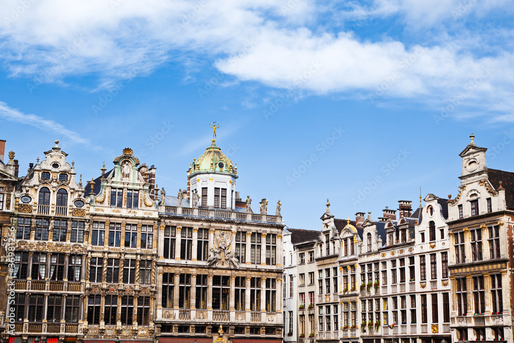 Guildhouses in the Grand Place in Brussels Belgium