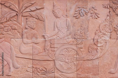 Carving of thai culture