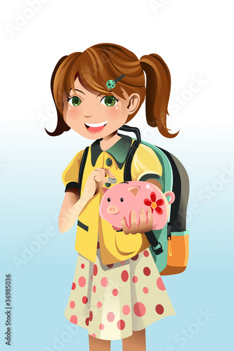 Student saving money