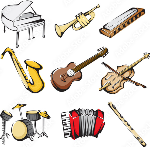 Musical instruments icons
