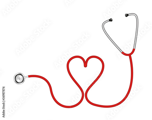 Stethoscope in shape of heart