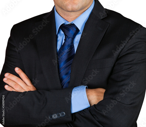 Canvastavla Businessman isolated on white background.