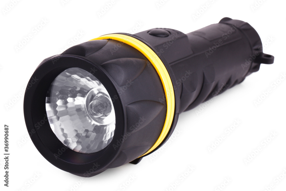 Black plastic flashlight Black plastic flashlight