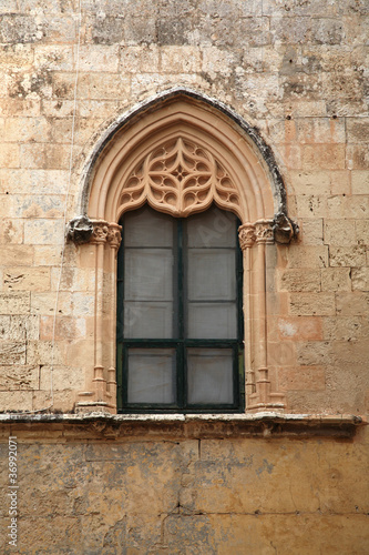 balconies and windows in Malta, an ancient city