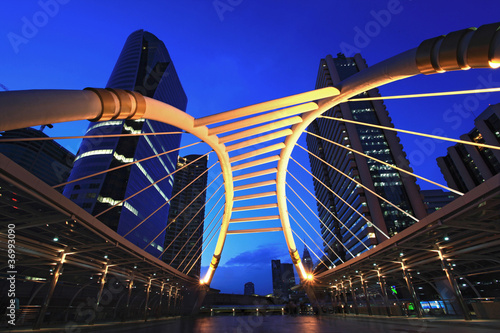 Photography bangkok downtown skywalk