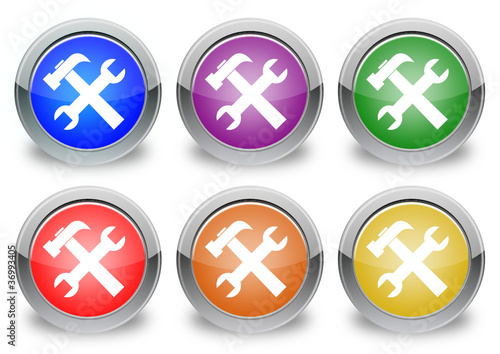 Tools "6 buttons of different colors"