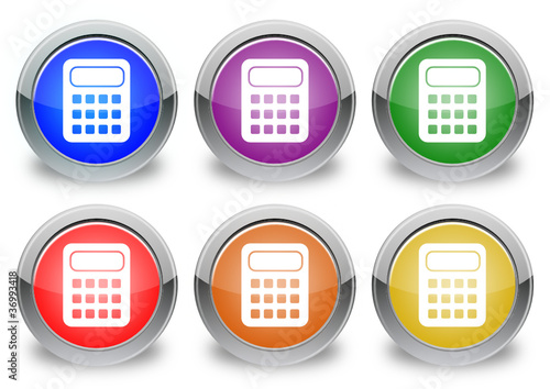 Calculator "6 buttons of different colors"