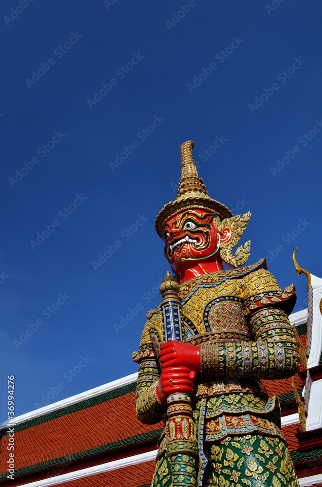 red giant at temple of emerald buddha