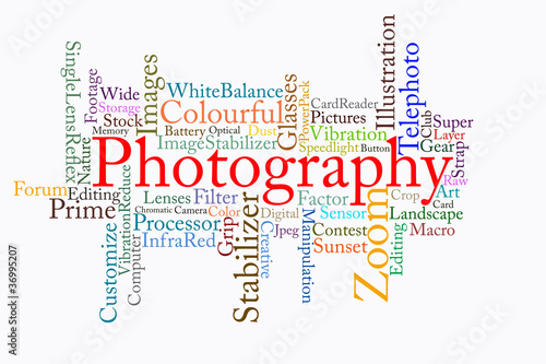 photography text cloud