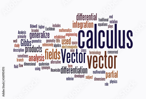 Obraz na plátně calculus text clouds