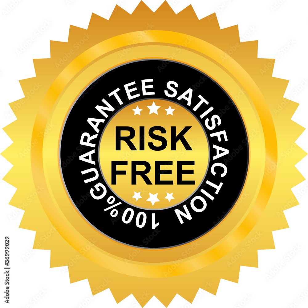 Naklejka premium RISK FREE GUARANTEE LABEL