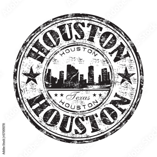 Houston grunge rubber stamp