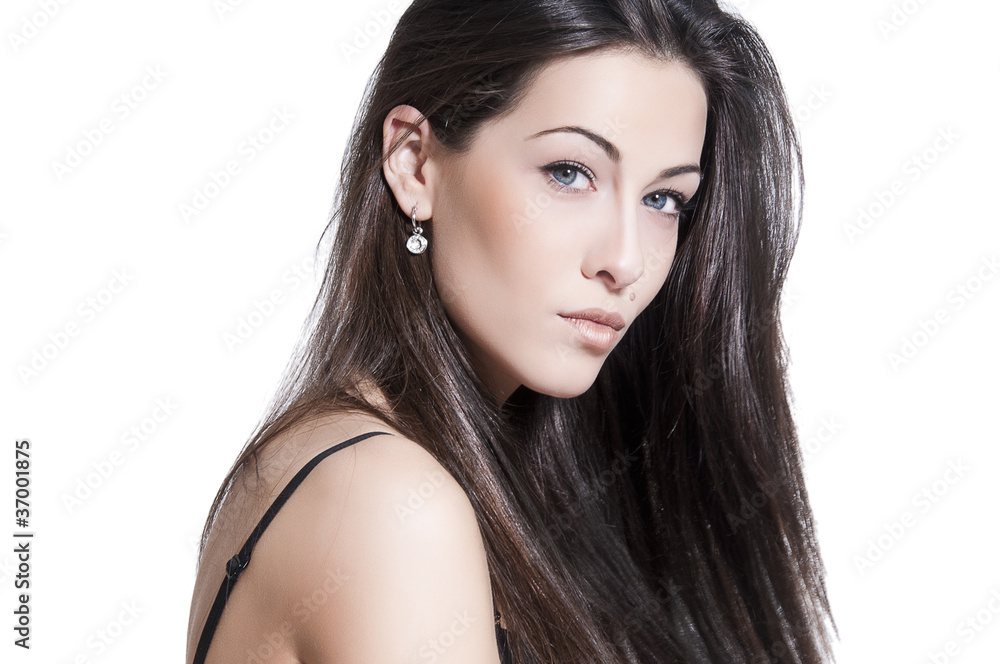 Sensual woman portrait with light make-up Sensual woman portrait with light make-up
