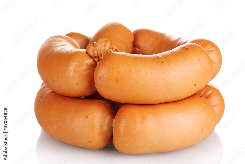 tasty sausages isolation on white tasty sausages isolation on white