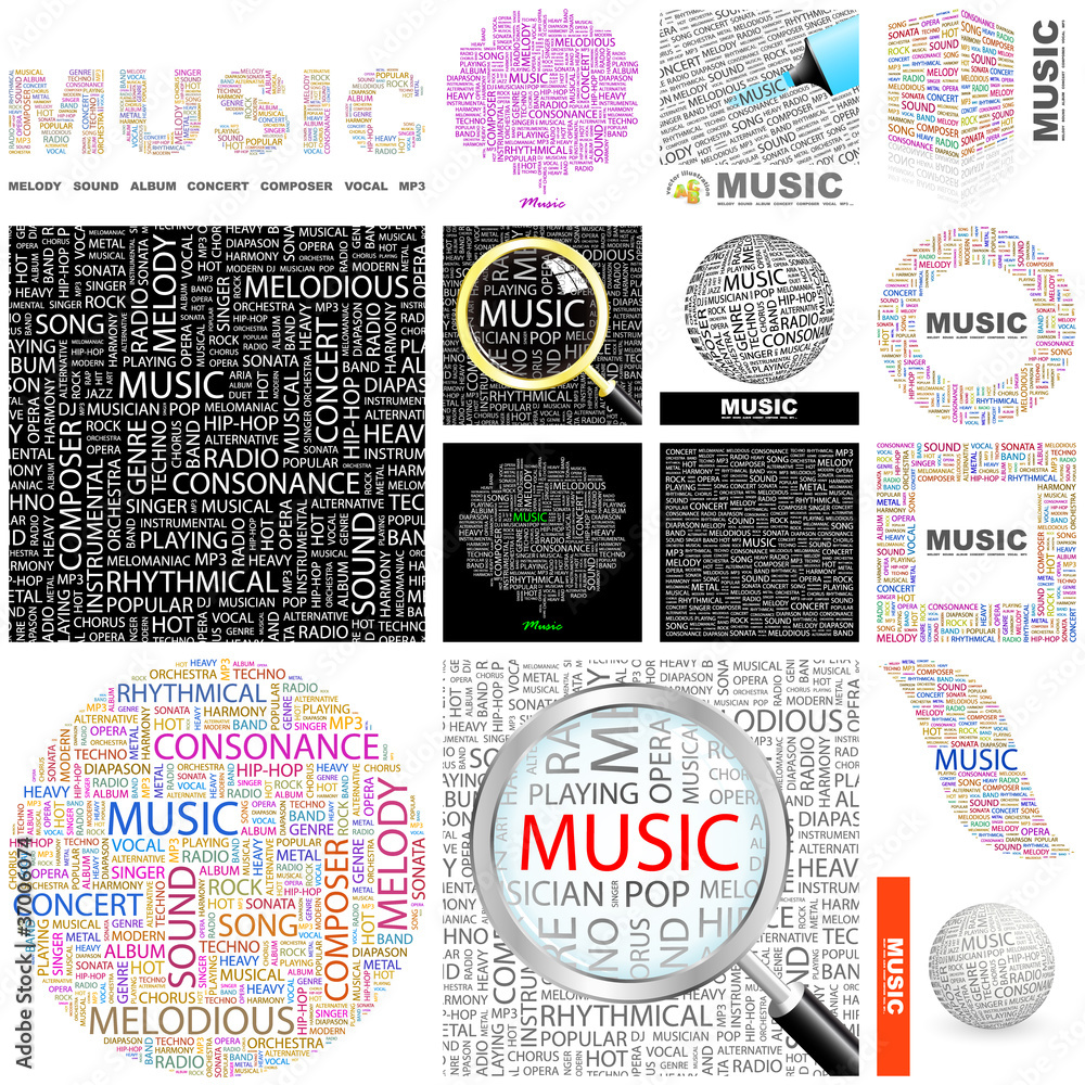 MUSIC. Concept illustration. GREAT COLLECTION. MUSIC. Concept illustration. GREAT COLLECTION.