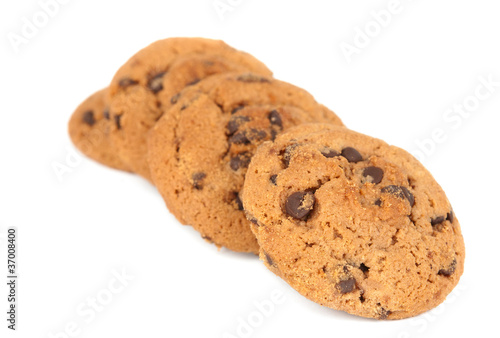 Pile of chocolate chip cookies