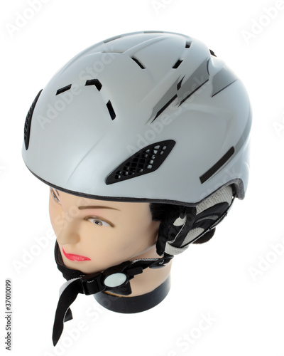 Helmet skier