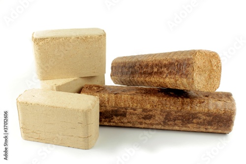 Fotografie Wood briquettes