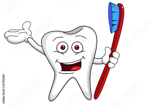 Tooth carton wth brush