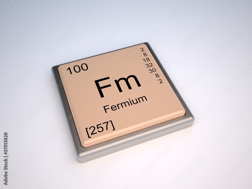 Fermium chemical element of the periodic table